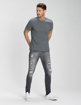 T-shirt - Grosse maille - Vert fonc&eacute;