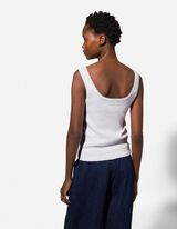 Stricktop - Viskose-Mix - wei&szlig;