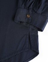 Košeľová blúzka - Náprsné vrecko - tmavomodra