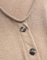 Top en tricot - Patte de boutonnage - beige