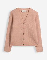 Cardigan - Rippenstruktur - Pink