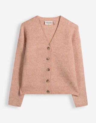 Cardigan - Rippenstruktur - Pink