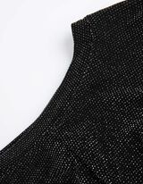 koszulka z długim rękawem - wiązanie - czarny