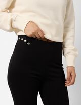 Leggings - Bootcut Fit - Schwarz