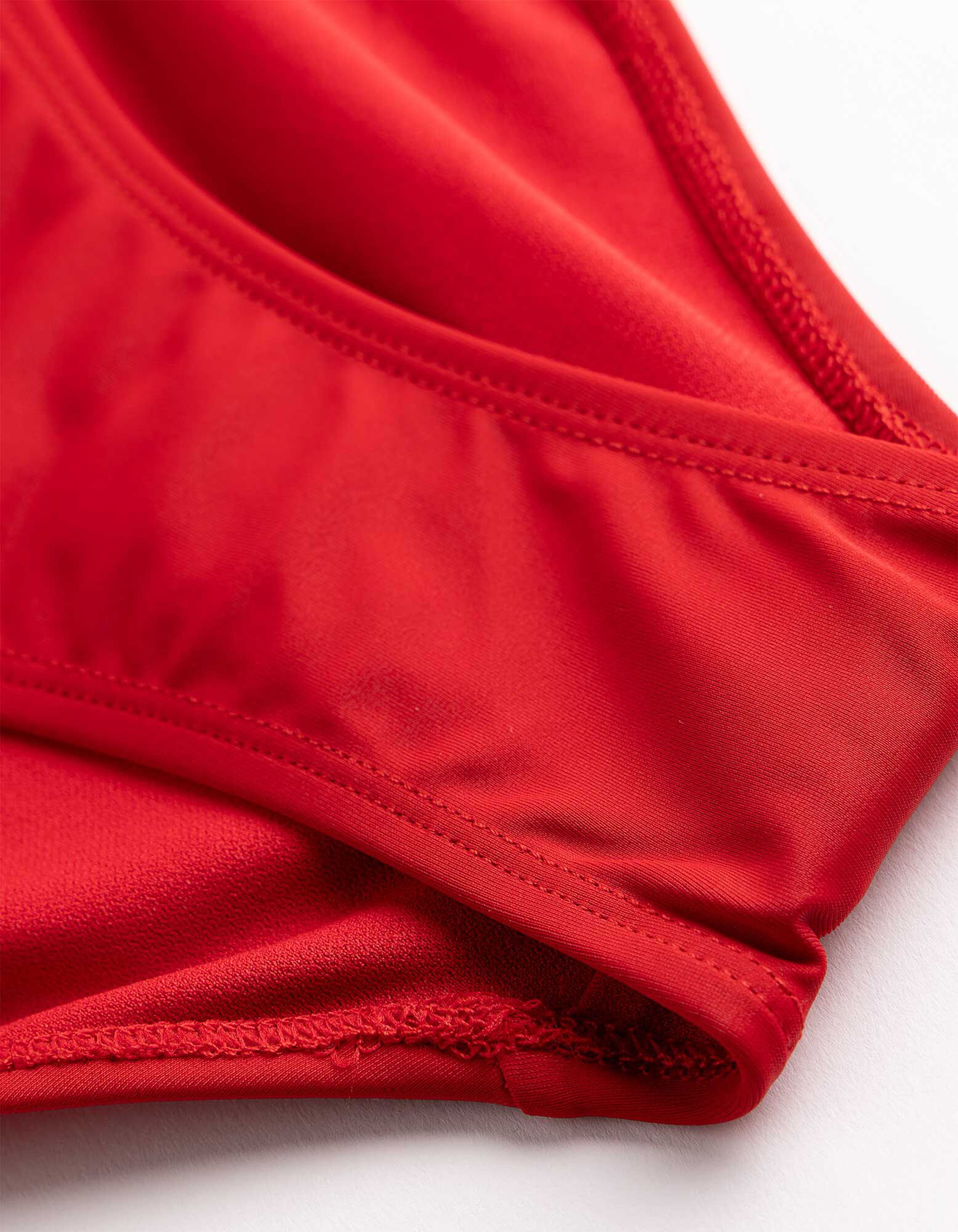 Slip de bikini - Unicolore - Rouge