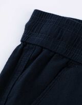 Hlače - Lanena me&scaron;anica - temno modra