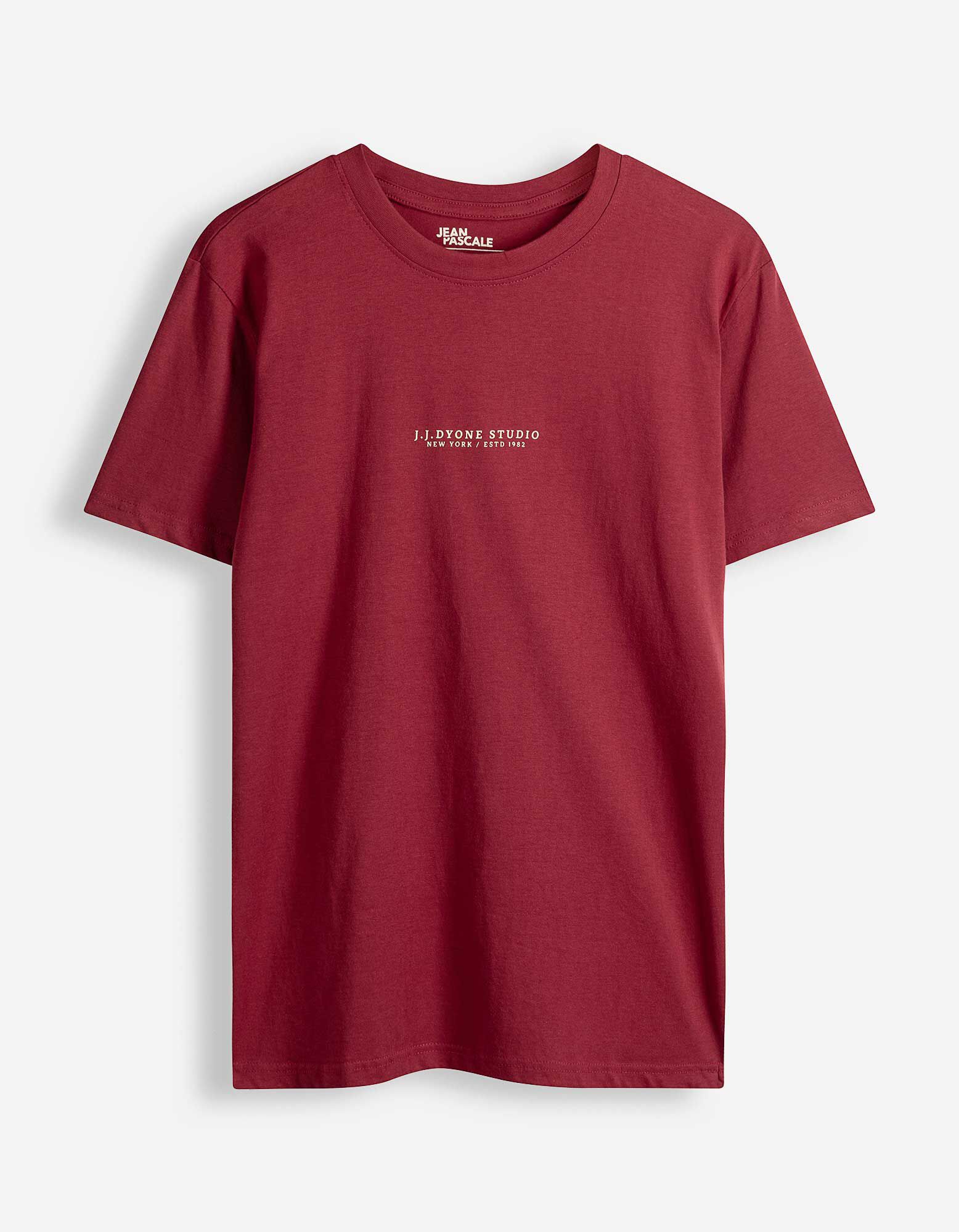 T-Shirt - einfarbig - Dunkelrot