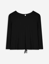 Bluse - einfarbig - schwarz