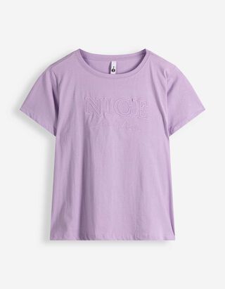 T-Shirt - Stickereien - Rosa