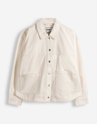 Hemdjacke - einfarbig - wei&szlig;