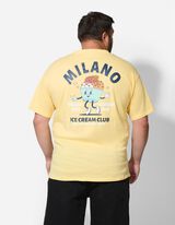 Póló - Hátul nyomtatott minta - világos sárga