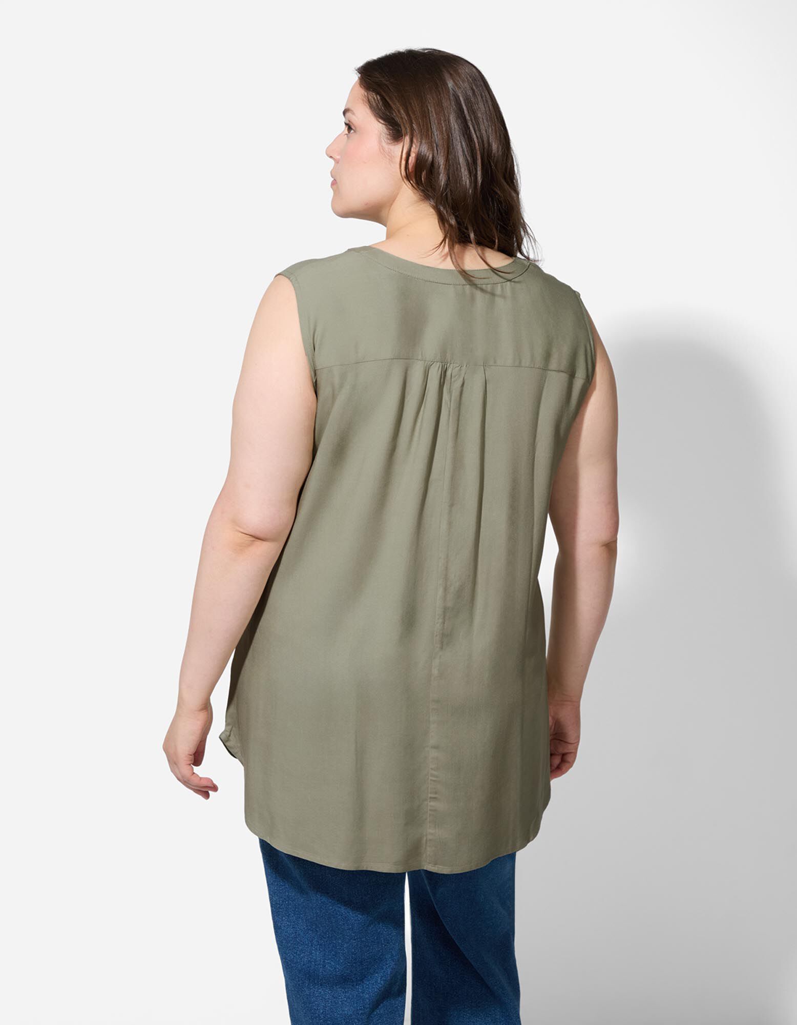 bluză - Monocrom - Verde deschis - Takko Fashion