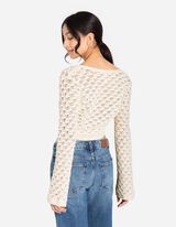 Bolero - Perforirana pletenina - bez