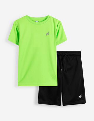 Set aus T-Shirt und Hose - Frontprint - Hellgr&uuml;n