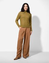 Pulover - lažni vrat - zelena