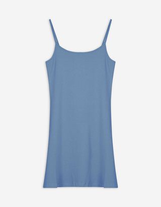 Kleid in A-Linie - Spaghettiträger - hellblau Kleid in A-Linie - Spaghettiträger - hellblau