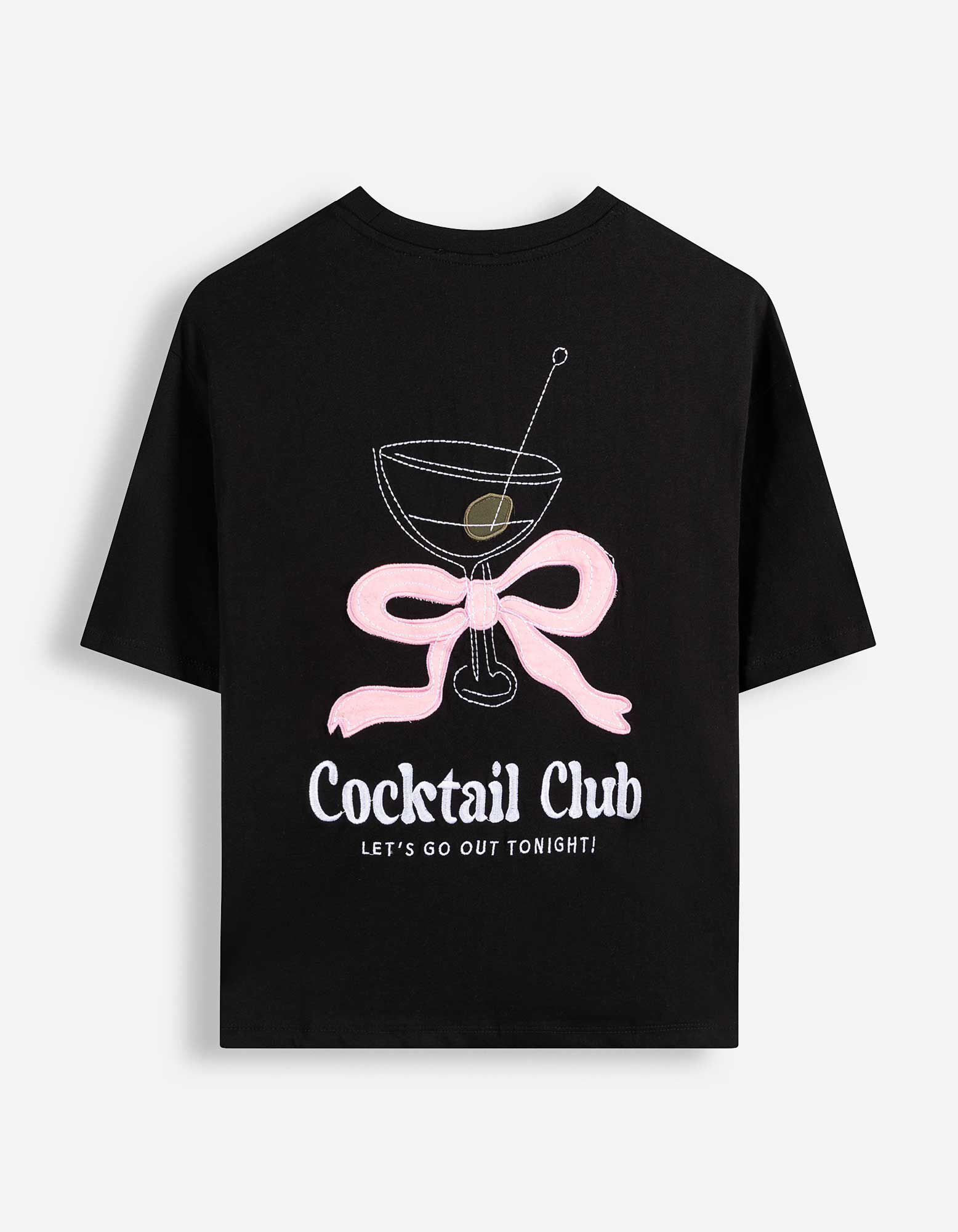 T-Shirt - R&uuml;ckenprint - Schwarz