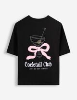 T-Shirt - R&uuml;ckenprint - Schwarz