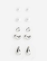des boucles d'oreilles - Lot de 5 - Argent