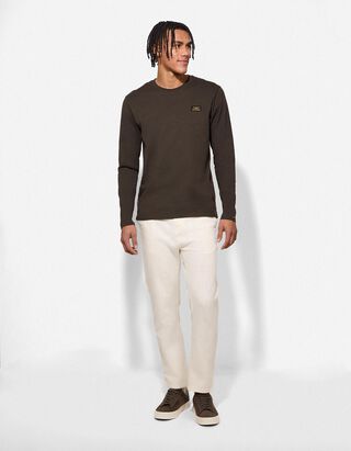 Chino - Linnenlook - wit