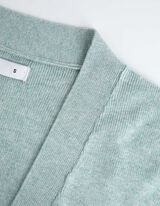 Kardigán - Viszkózkeverék - türkiz