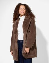 Kabát - Műszőrme - barna