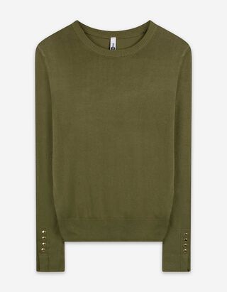 Strickpullover - dunkelgrün
