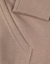 Sweatjacke - Kapuze mit Tunnelzug - hellbraun