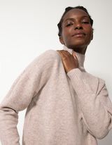 Sweter z dzianiny - Mockneck - bez