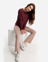 Langarmshirt - Atmungsaktiv - dunkelrot