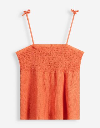 Top - Crinkle-Optik - Rot