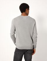 Pullover - Baumwoll-Mix - Hellgrau
