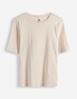 Majica kratkih rukava - rebrasti materijal - bela