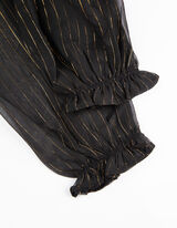 Bluse - Chiffon - schwarz