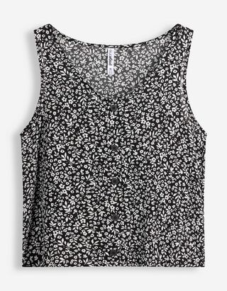 blousetop - Print all-over - Zwart