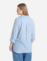 bluzka koszulowa - bawełna - niebieski