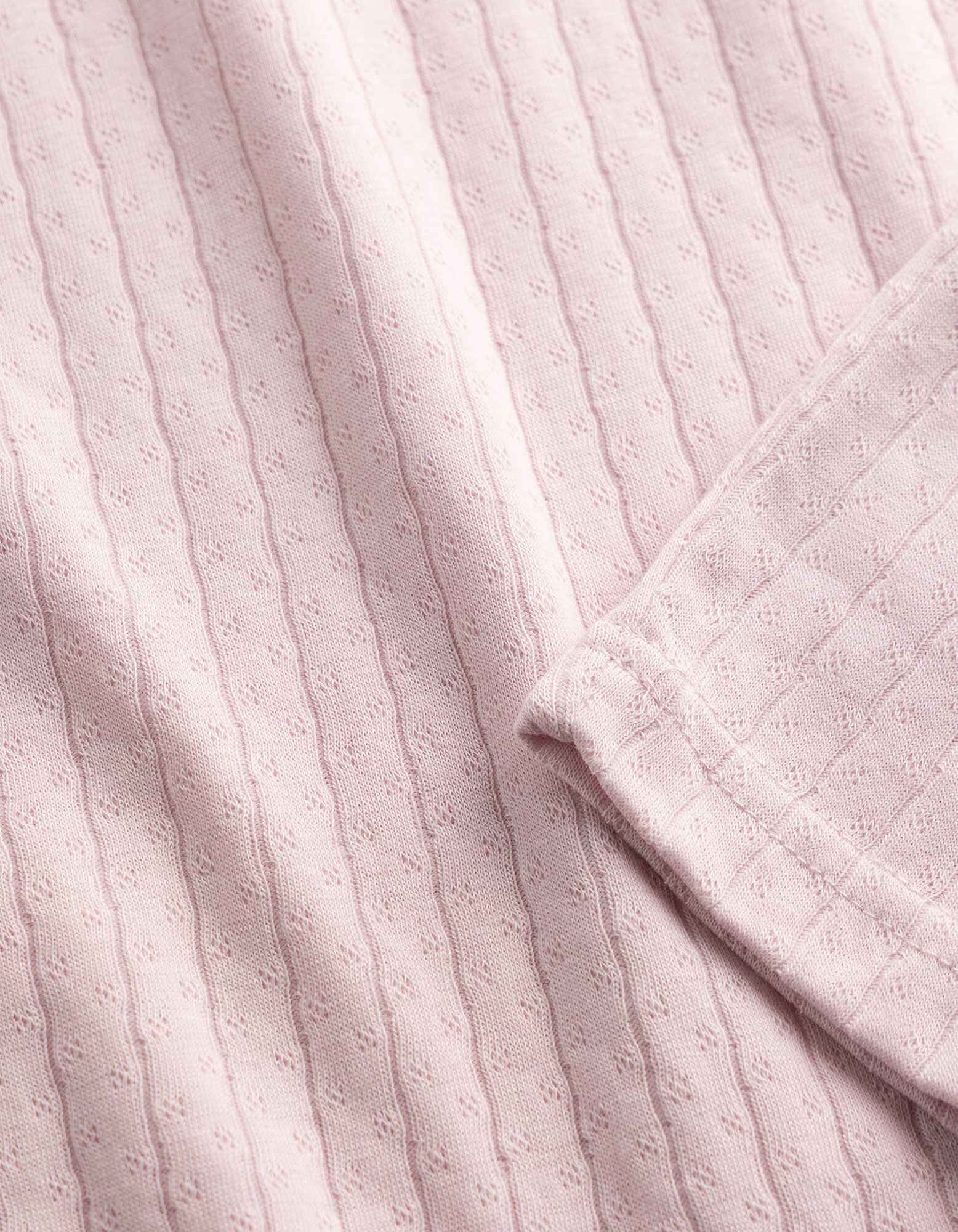 Langarmshirt - Labelpatch - Rosa