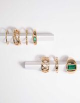 Anello - Confezione da 7 pezzi - oro