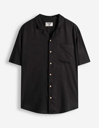 Hemd - Viskose - schwarz
