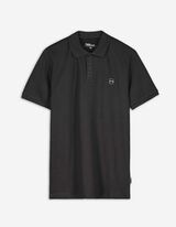 koszulka polo - naszywka z logo - ciemny szary