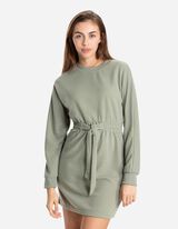 Suknelė - Įvertas rai&scaron;telis juosmens auk&scaron;tyje - zalias