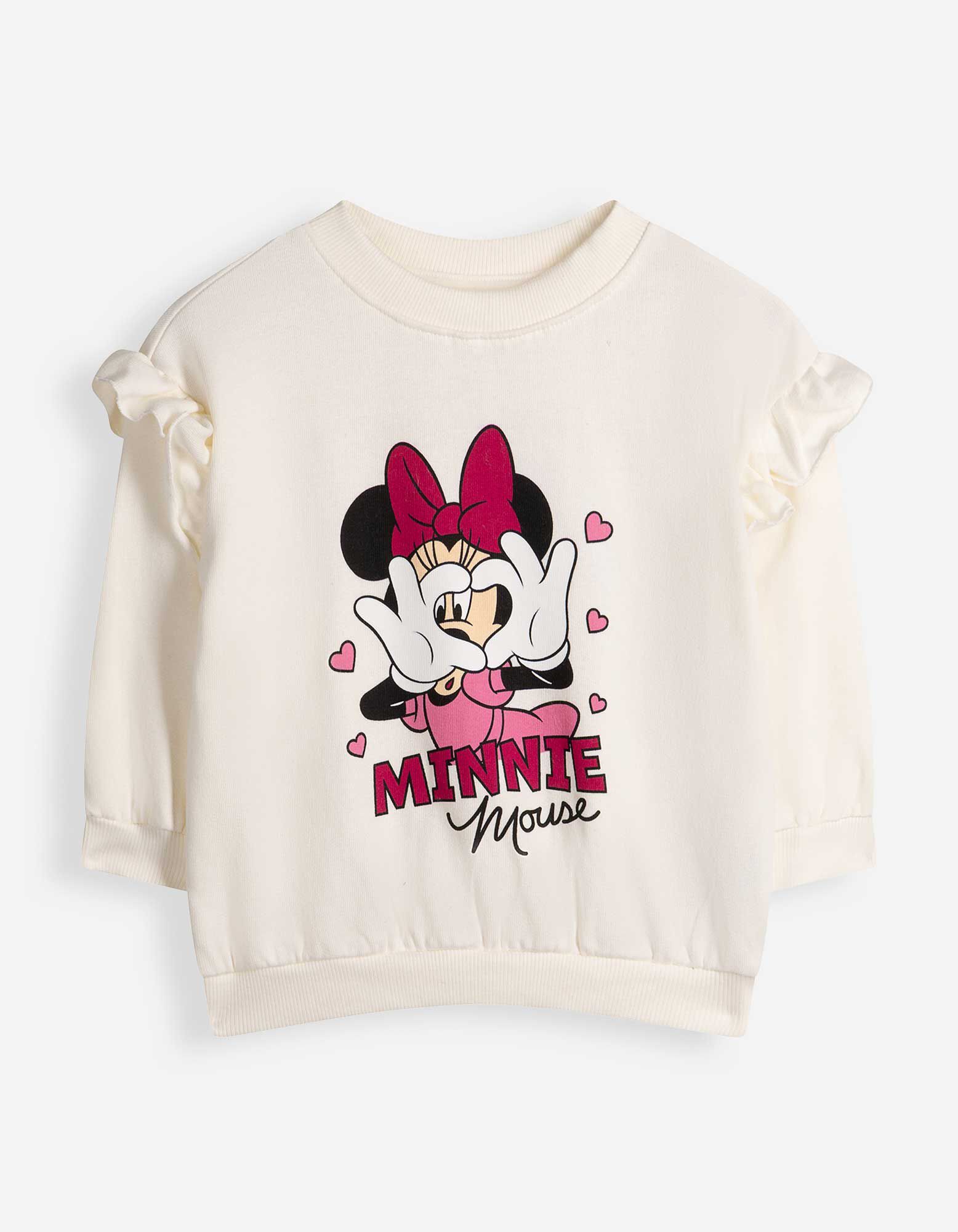 Set van sweatshirt en legging - Minnie Mouse - Off-White