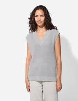 Strickpullover - Oversized Fit - grau