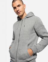 Veste molletonn&eacute;e - Capuche &agrave; cordon - Gris
