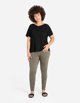 Póló - Ejtett vállú - fekete