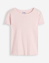 T-Shirt - Muschelsaum - rosa