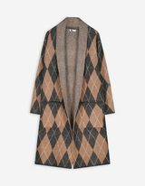 Longcardigan - Karomuster - braun