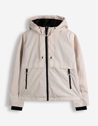 Bunda do de&scaron;tě - Kapuce - b&iacute;l&aacute;