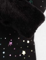 Strumpfhose - Allover-Muster - schwarz