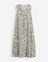 Robe maxi longueur - Ceinture &eacute;lastique - khaki